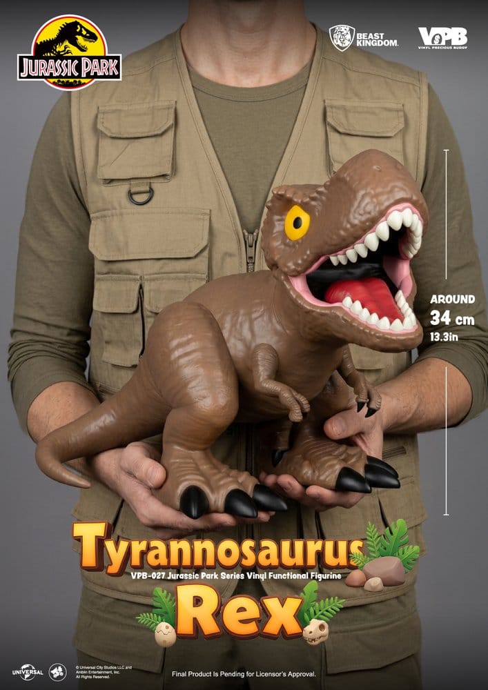 Jurassic Park Vinilo Hucha Large Series Tyrannosaurus Rex 34 cm