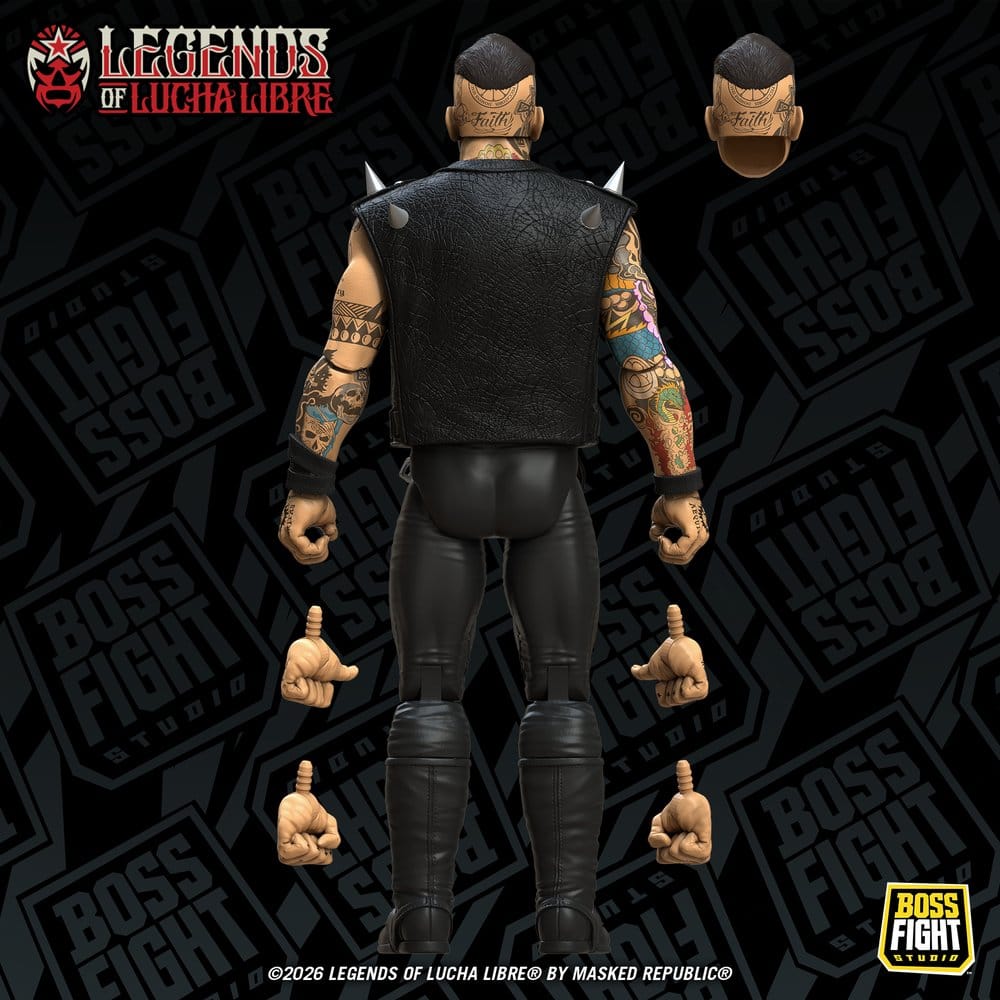 Legends of Lucha Libre Fanaticos Figura Vampiro Coffin Box Resurrected 15 cm