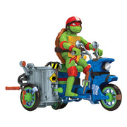Ninja Turtles: Caos Mutante Figura Raphael & Scooter y sidecar 11 cm