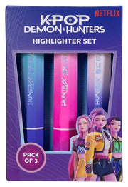 KPop Demon Hunters Pack de 3 Rotuladores Fluorescentes Huntr/x