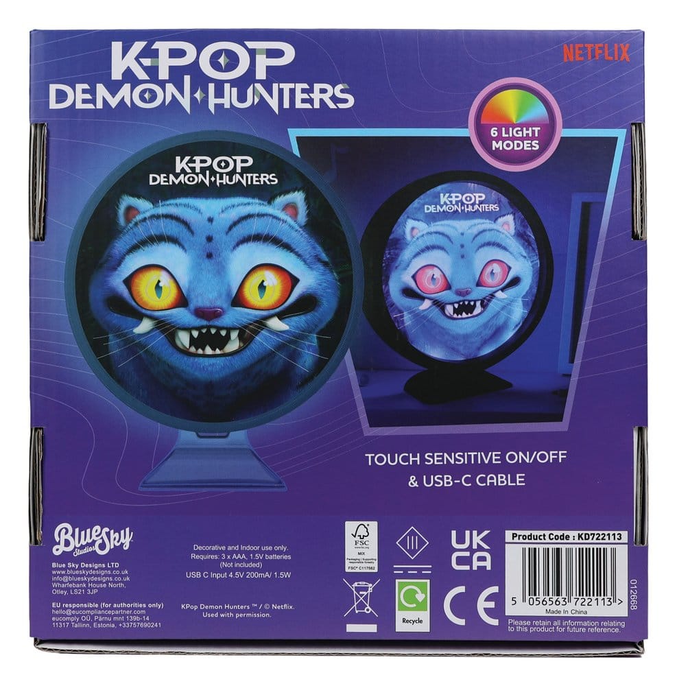 KPop Demon Hunters Lámpara Mood Light con USB-C Derpy 11cm