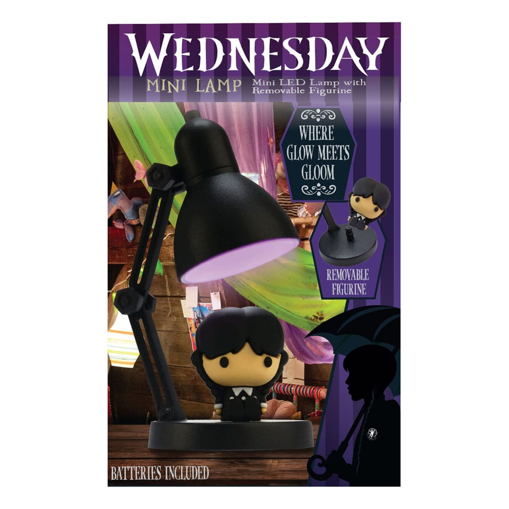 Wednesday Lámpara LED mini con figura 10 cm