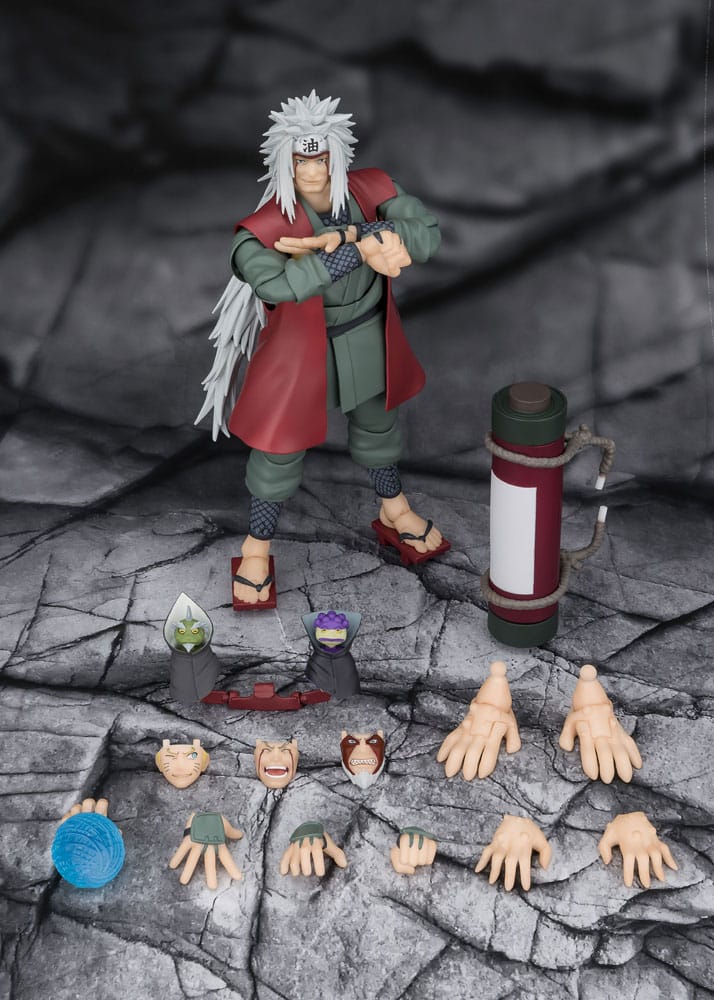Naruto Figura S.H.Figuarts Jiraiya Hidden Leaf Heroic Master Sage (Sage Mode Set) 17 cm