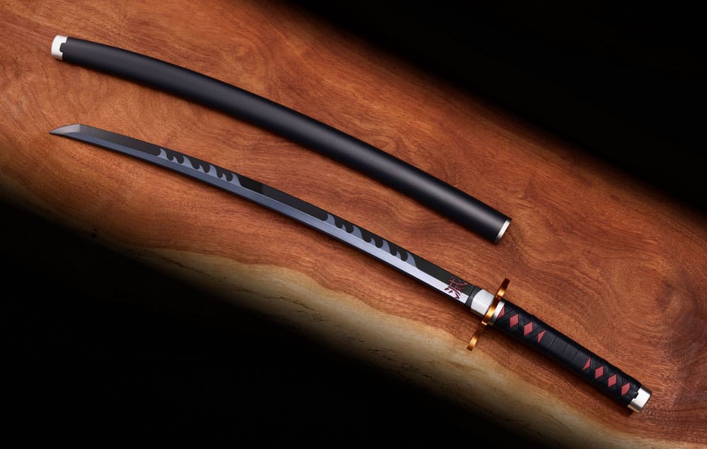 Demon Slayer: Kimetsu no Yaiba Réplica Proplica 1/1 Espada Nichirin (Tanjiro Kamado) Kyojuro Rengoku´s Sword Gueard Ver. 88 cm