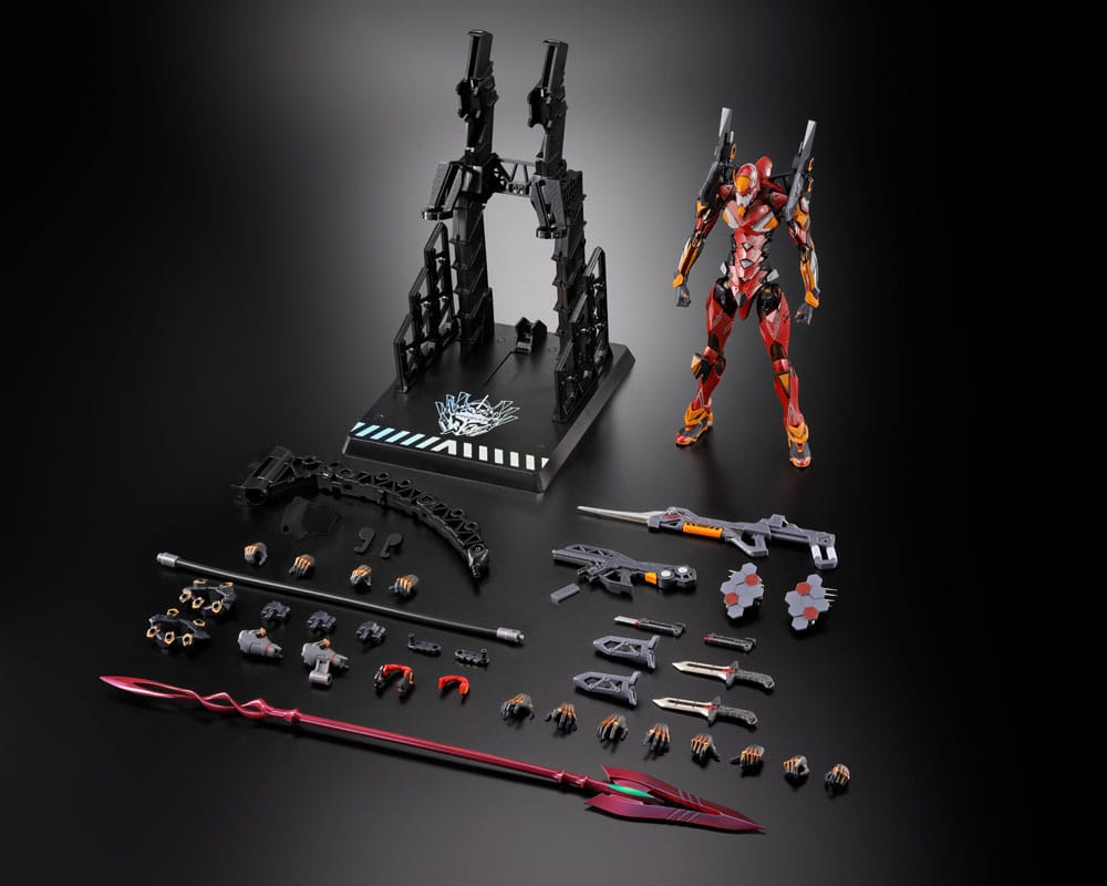 Neon Genesis Evangelion Figura Diecast Metal Build Eva Produção Modelo-02 30º com a Lança de Cassius 22 cm