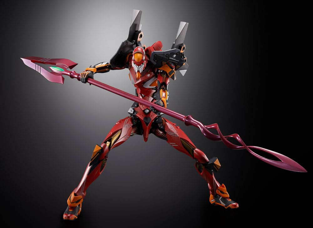 Neon Genesis Evangelion Figura Diecast Metal Build Eva Produção Modelo-02 30º com a Lança de Cassius 22 cm
