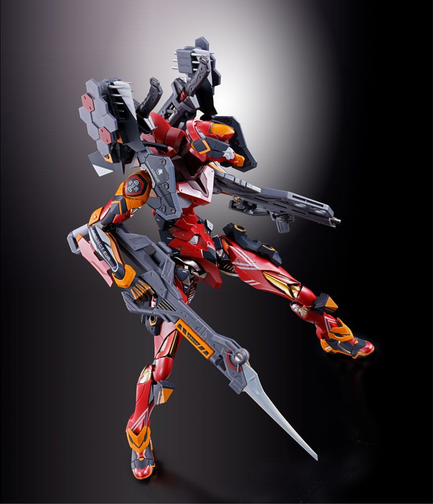 Neon Genesis Evangelion Figura Diecast Metal Build Eva Produção Modelo-02 30º com a Lança de Cassius 22 cm
