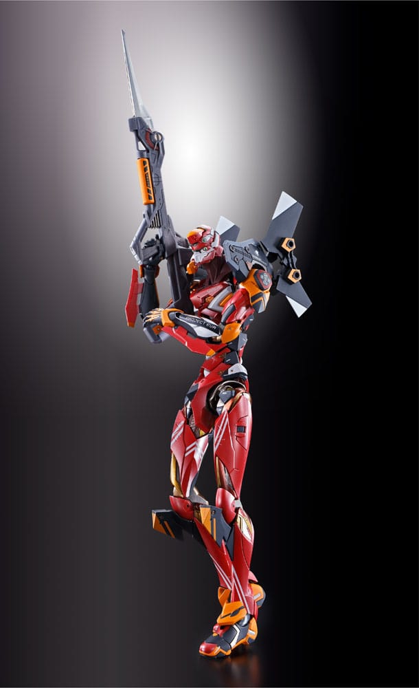 Neon Genesis Evangelion Figura Diecast Metal Build Eva Produção Modelo-02 30º com a Lança de Cassius 22 cm