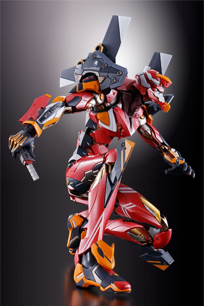 Neon Genesis Evangelion Figura Diecast Metal Build Eva Produção Modelo-02 30º com a Lança de Cassius 22 cm