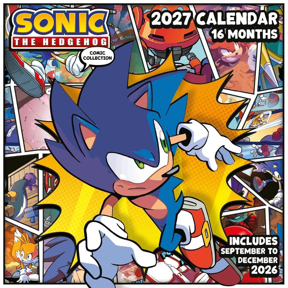 Sonic the Hedgehog (2027) Calendario Cuadrado 30 x 30 cm Frikytopia