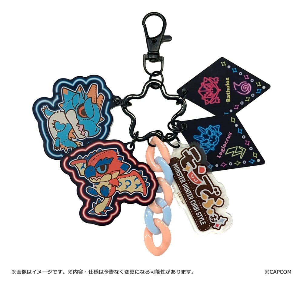 Monster Hunter Llavero acrílico Chibi Style Multi Charm: Rathalos & Lagiacrus Frikytopia