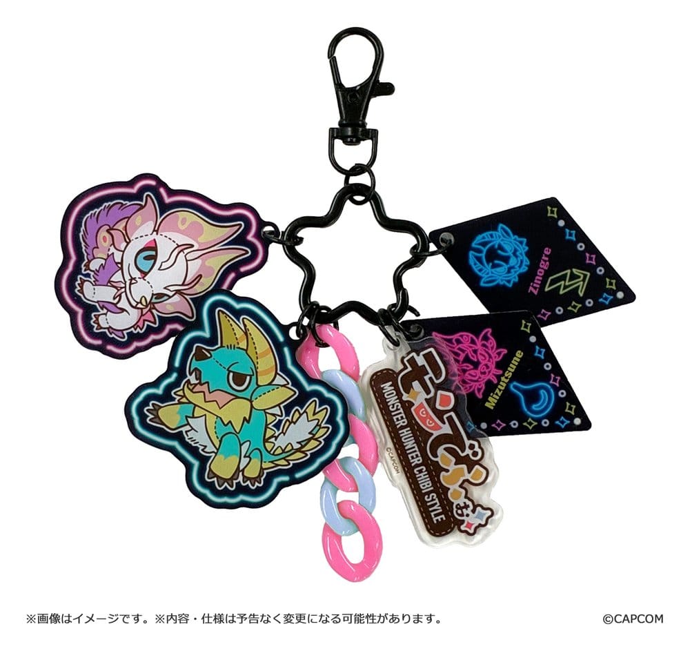 Monster Hunter Llavero acrílico Chibi Style Multi Charm: Zinogre & Mizutsune Frikytopia