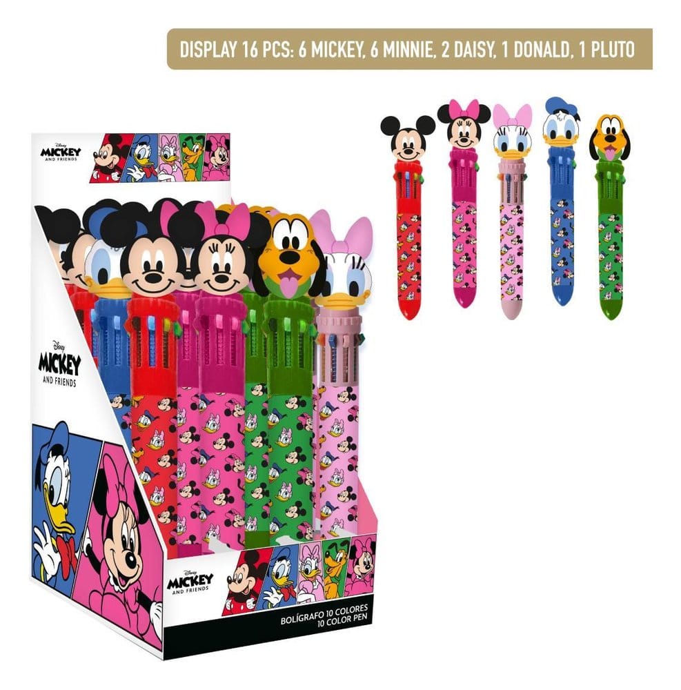 Disney Bolígrafo 10 colores Expositor (16) Frikytopia