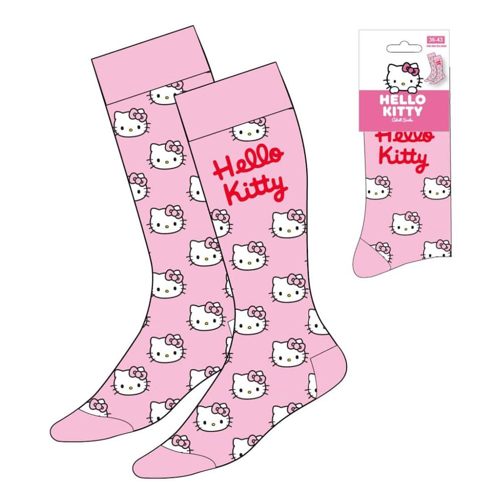 Sanrio Calcetines Hello Kitty Face Pink 36-43