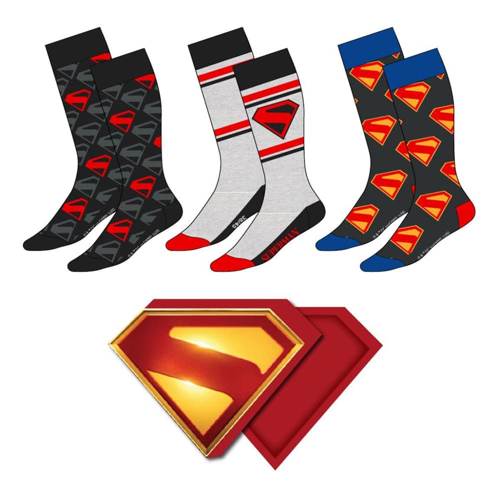 DC Comics Pack de 3 Pares de calcetines Superman 38-45 Frikytopia