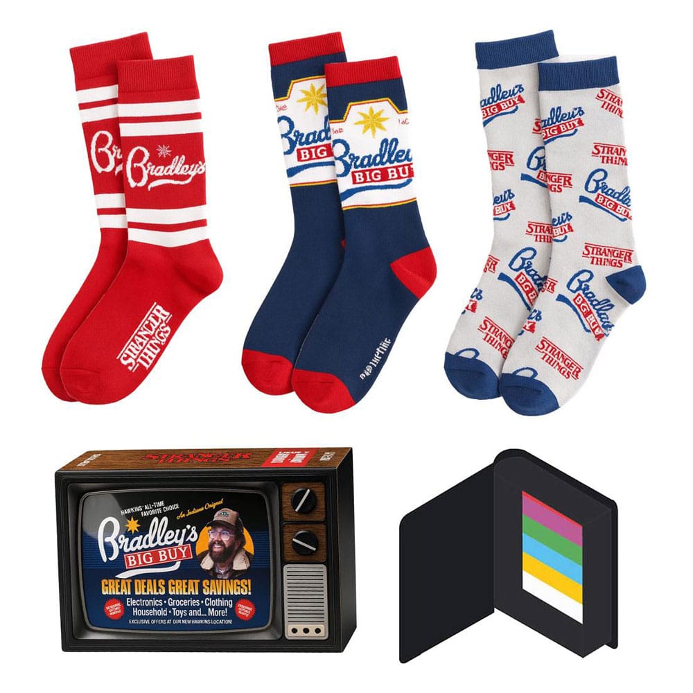 Stranger Things Pack de 3 Pares de calcetines 38-45 Bradley´s Big Buy Frikytopia