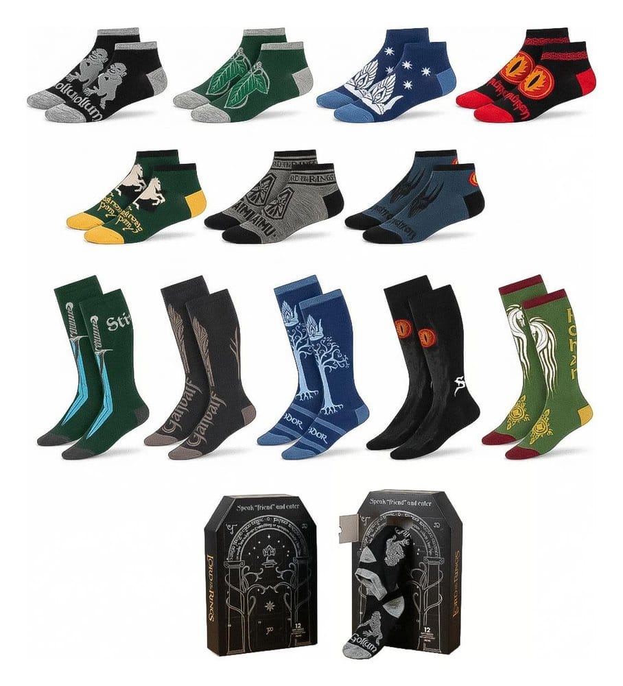 El Señor de los Anillos Calcetines Pack de 12 38-45 Frikytopia