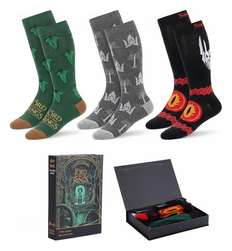 El Señor de los Anillos Calcetines Pack de 3 38-45 Frikytopia