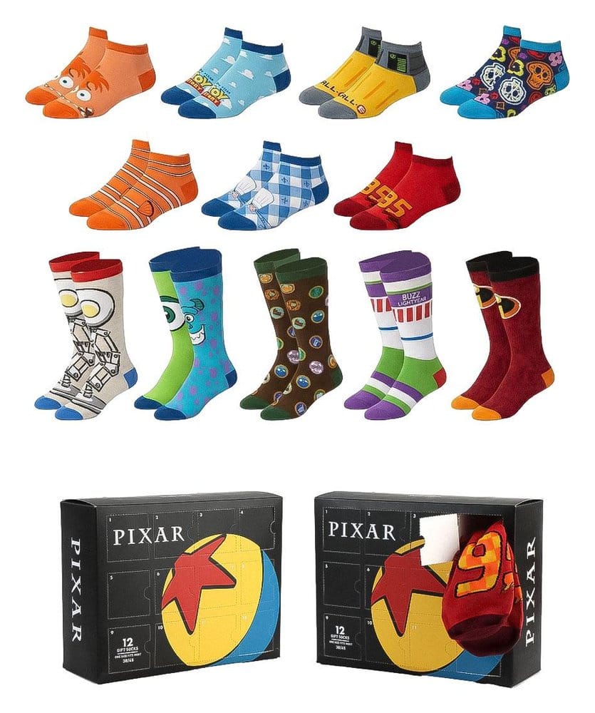 Disney Pixar Calcetines Pack de 12 38-45 Frikytopia