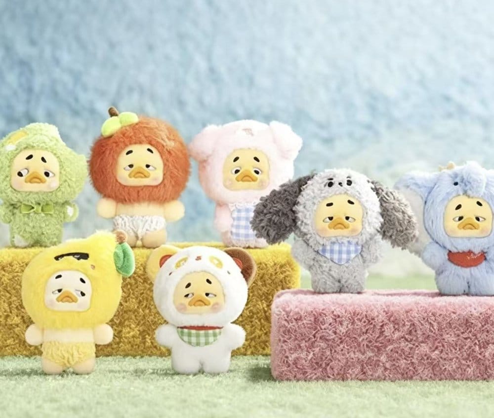 Mini Upset Duck Llaveros de peluche Wish List Duck 12 cm Blind Box Display (6) Frikytopia