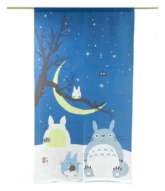 O Meu Vizinho Totoro Cortinas Noren Totoro & snowman