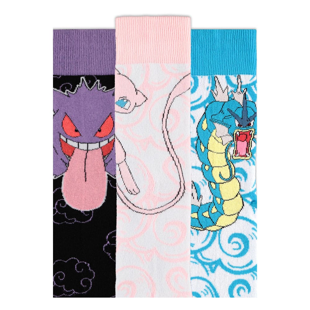 Pokémon Pack de 3 Pares de Calcetines Crew 43-46