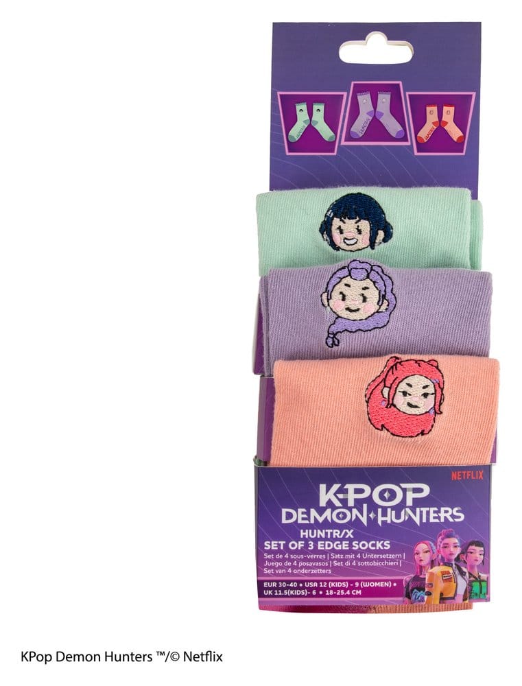 Las guerreras K-pop Juego de 3 Calcetines HUNTR/X