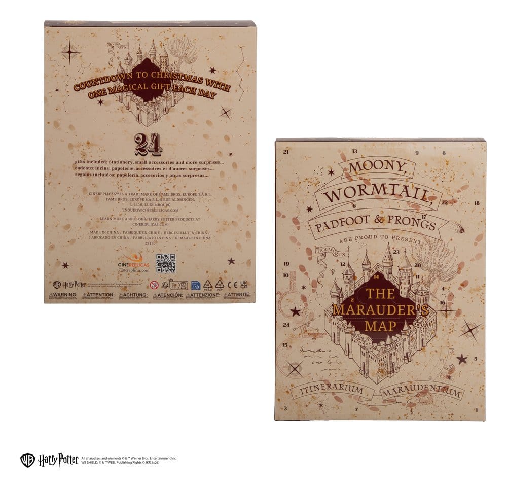 Calendário do Advento Harry Potter Mapa do Maroto Nova Edição 2026