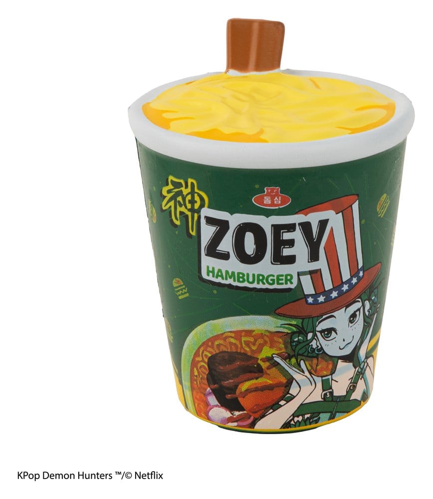 Las guerreras K-pop Figura Antiestrés Squishy Zoey Hamburger Noodles Frikytopia