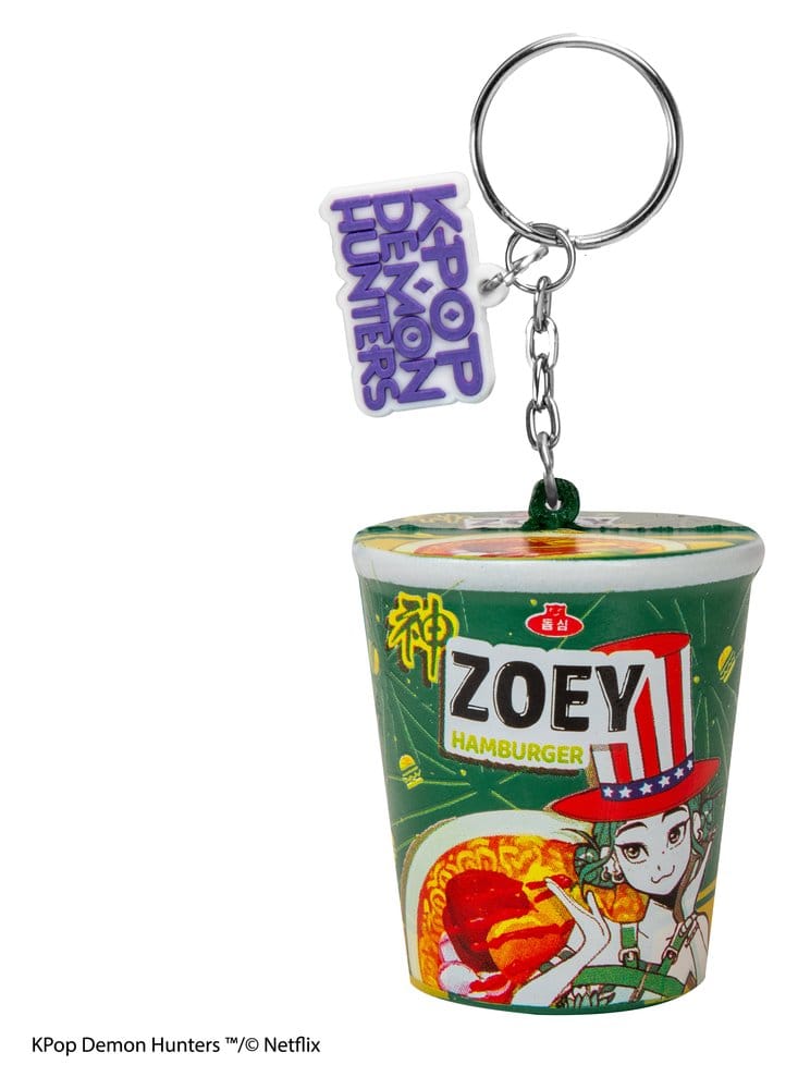 Las guerreras K-pop Llavero Squishy Zoey Hamburger Noodles Frikytopia