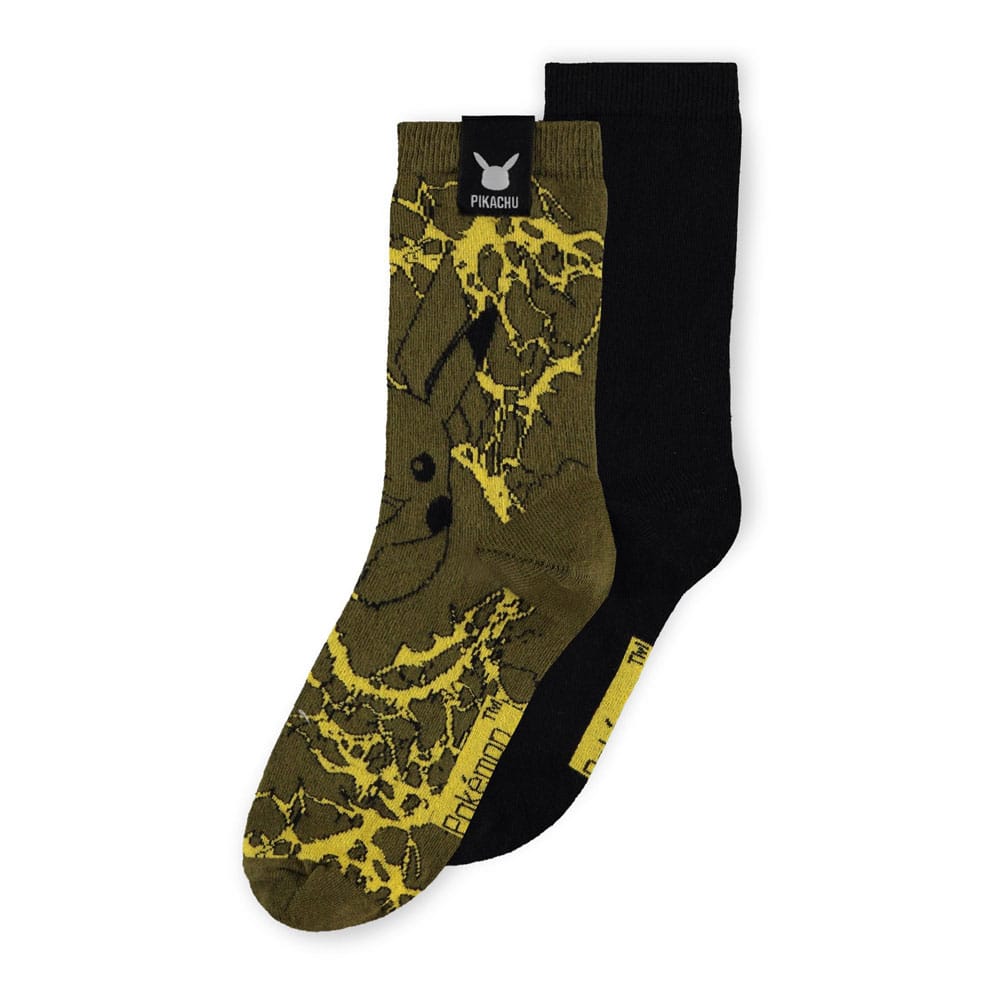 Pokémon Pack de 2 Pares de Calcetines Pikachu 39-42
