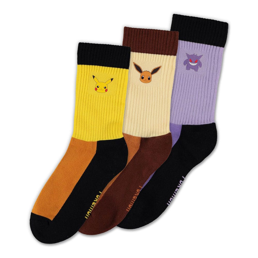 Pokémon Pack de 3 Calcetines Starter Pokémon 43-46 Frikytopia