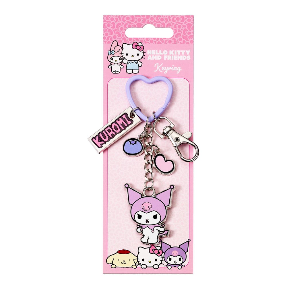 Hello Kitty Llavero con colgantes Kuromi 15 cm