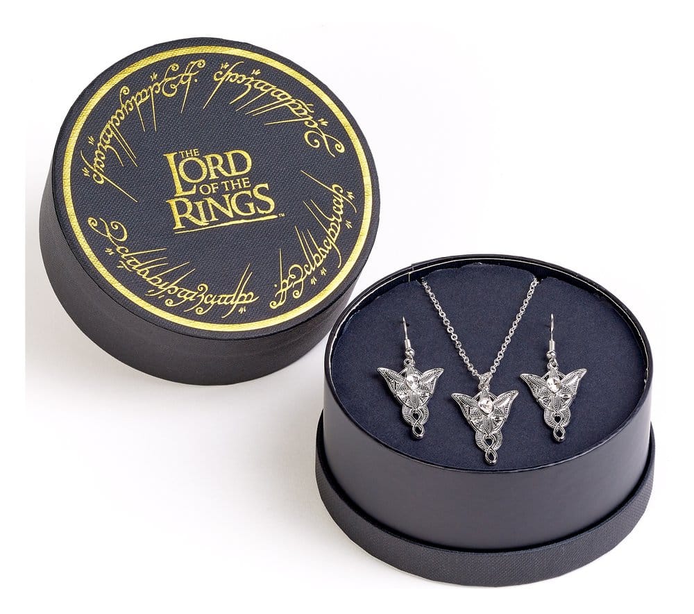 El Señor de los Anillos Set de regalo de pendientes y collar Estrella del Atardecer Frikytopia