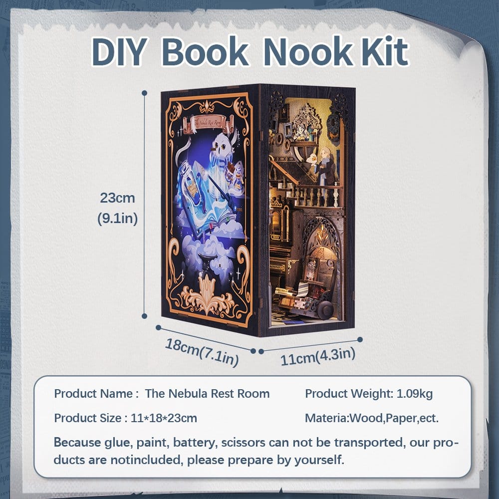 Maquete Book Nook Nebula Common Room 23 x 11 cm