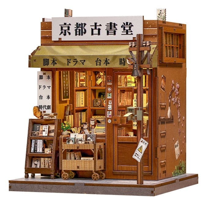 Maqueta Model Kit Miniature House Antique Bookery of Kyoto 18 x 15 cm Frikytopia