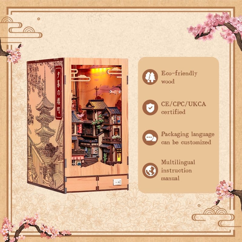 Maqueta Book Nook Twilight Sakura Path 23 x 12 cm