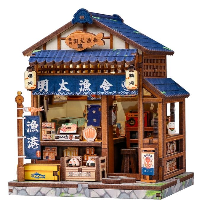 Maqueta Model Kit Miniature House Fukuoka Mentaiko Kitchen 11 x 9 cm