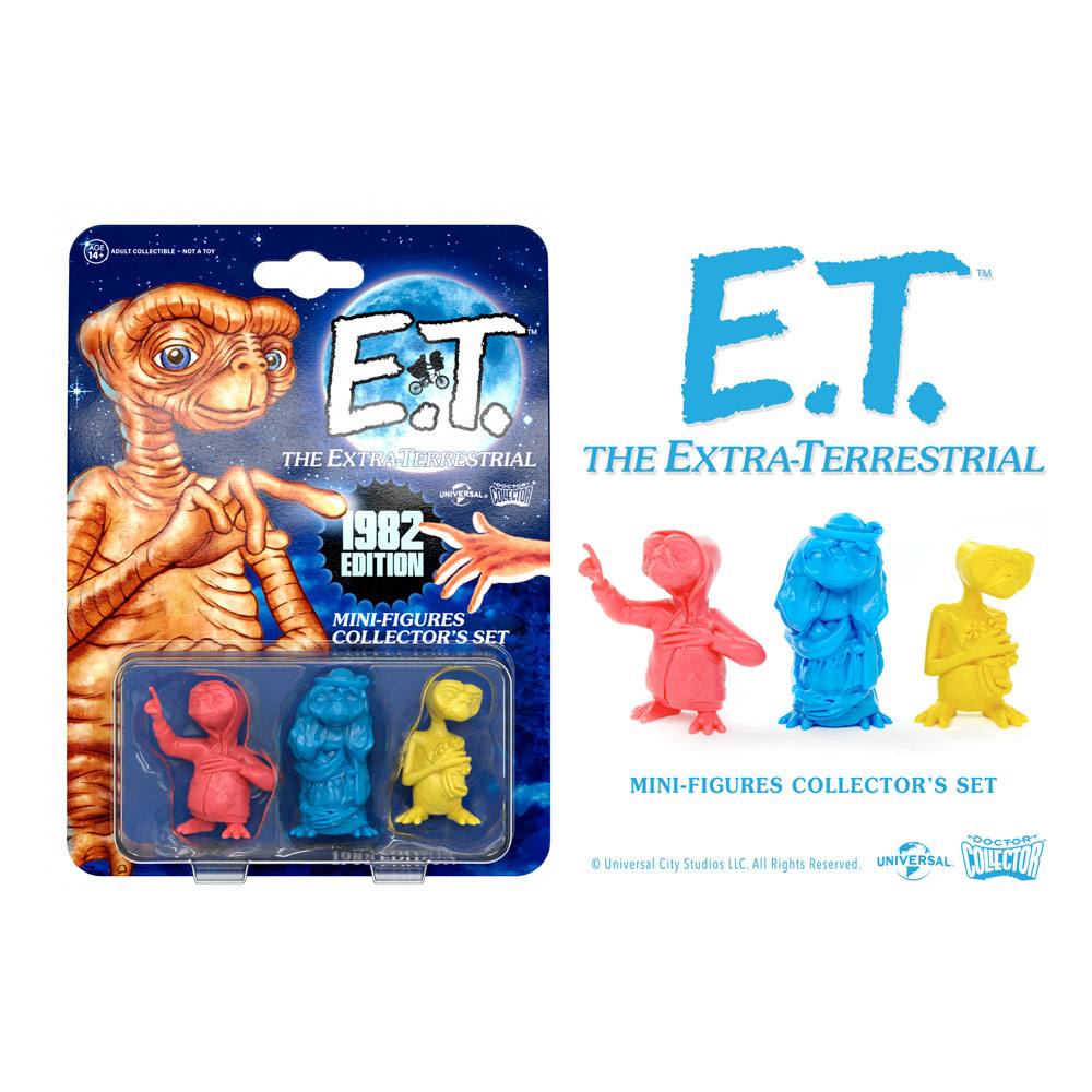 E.T. El Extraterrestre Pack de 3 Minifiguras Collector's Set 1982 Edition 5 cm Frikytopia