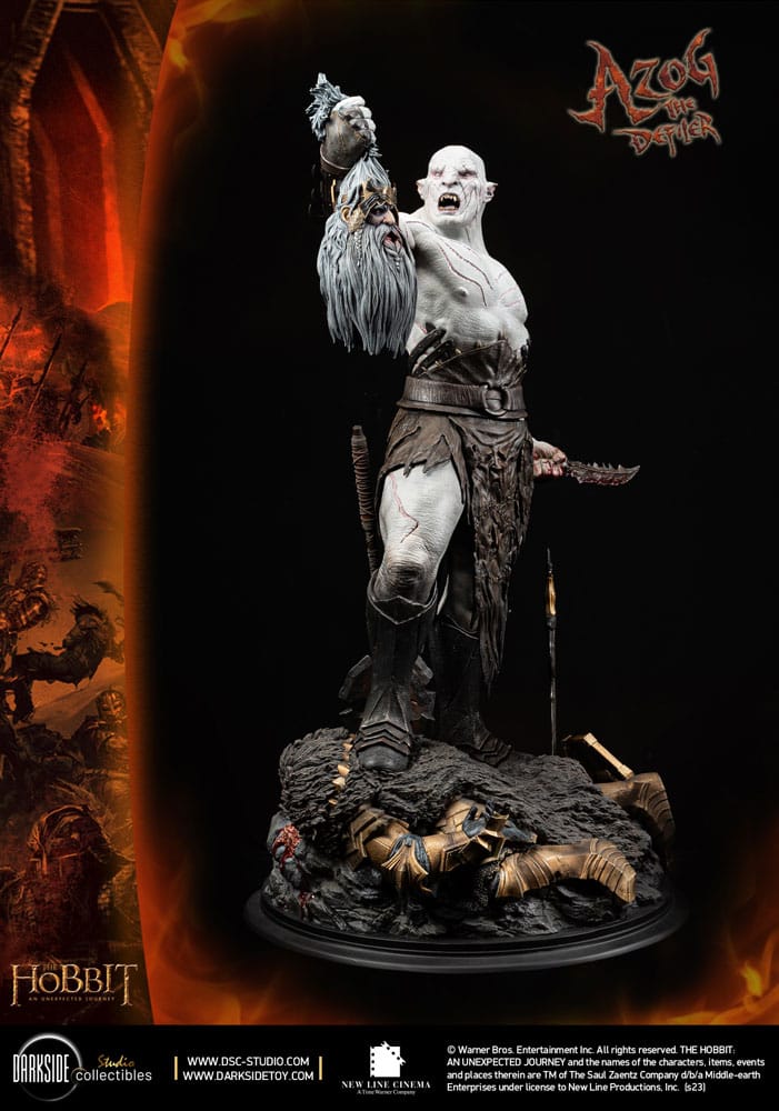 El Hobbit Un Viaje Estatua 1/3 MS Series Azog The Defiler John Howe Signature Edition Edition 90 cm