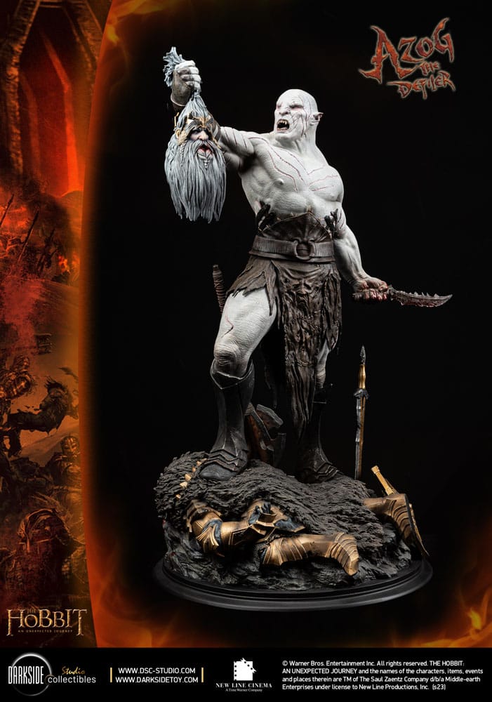 El Hobbit Un Viaje Estatua 1/3 MS Series Azog The Defiler John Howe Signature Edition Edition 90 cm