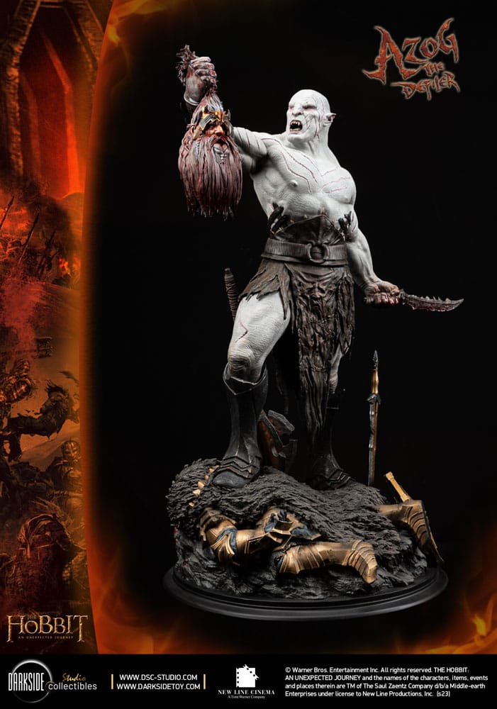 El Hobbit Un Viaje Estatua 1/3 MS Series Azog The Defiler John Howe Signature Edition Edition 90 cm