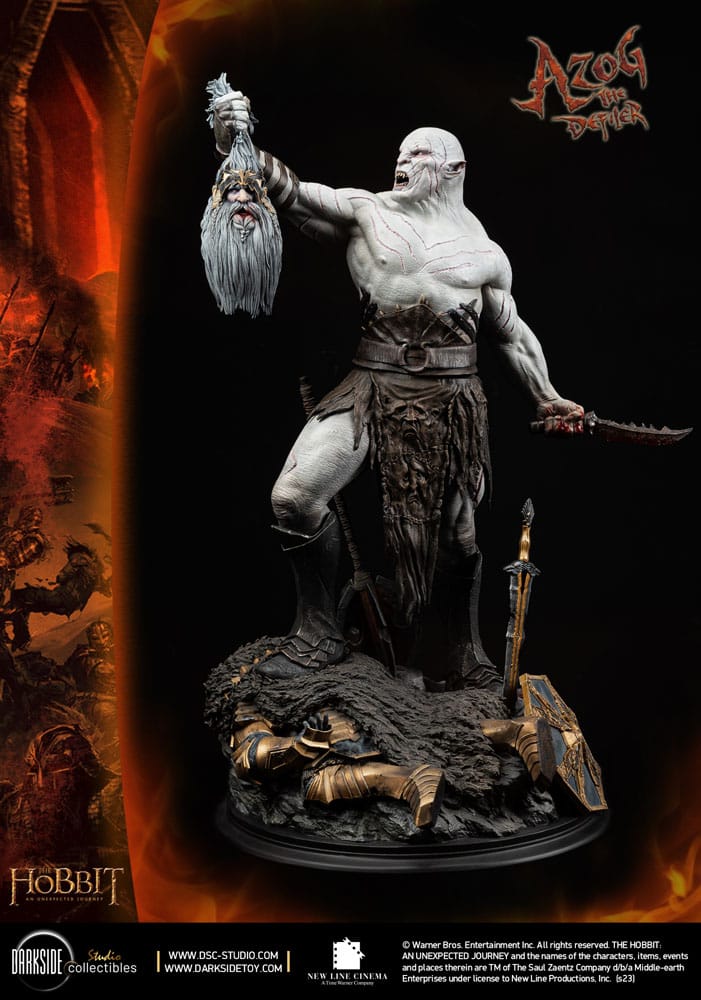 El Hobbit Un Viaje Estatua 1/3 MS Series Azog The Defiler John Howe Signature Edition Edition 90 cm