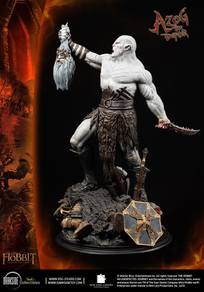 El Hobbit Un Viaje Estatua 1/3 MS Series Azog The Defiler John Howe Signature Edition Edition 90 cm
