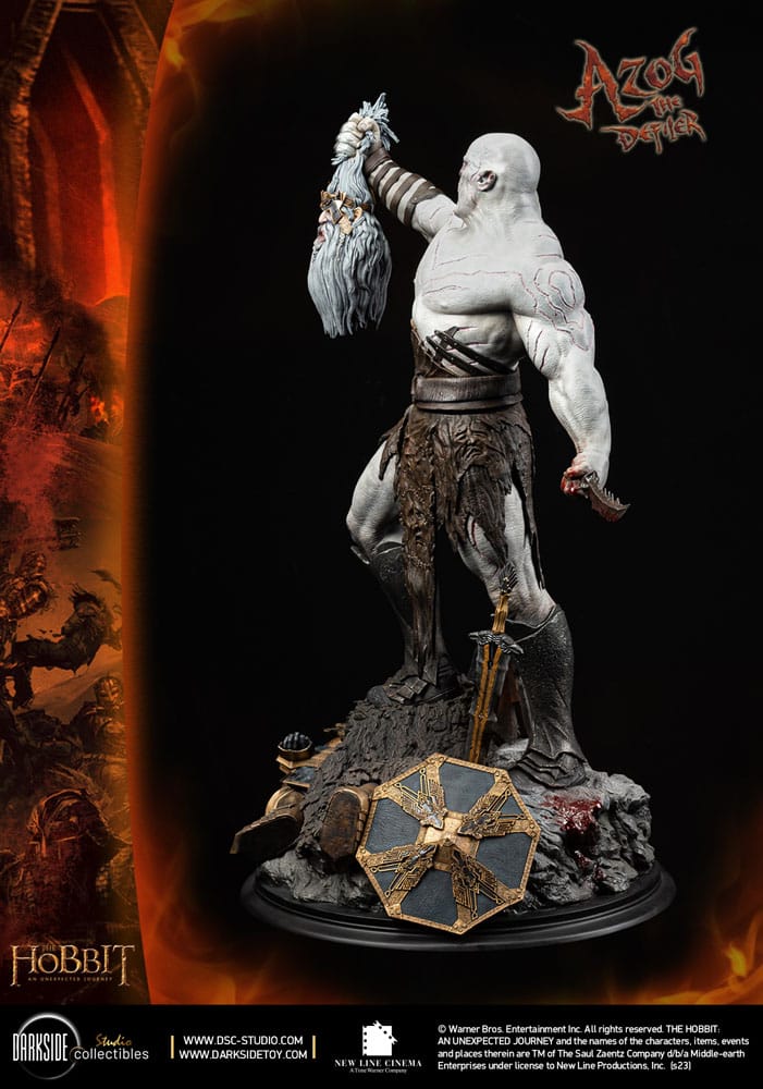 El Hobbit Un Viaje Estatua 1/3 MS Series Azog The Defiler John Howe Signature Edition Edition 90 cm