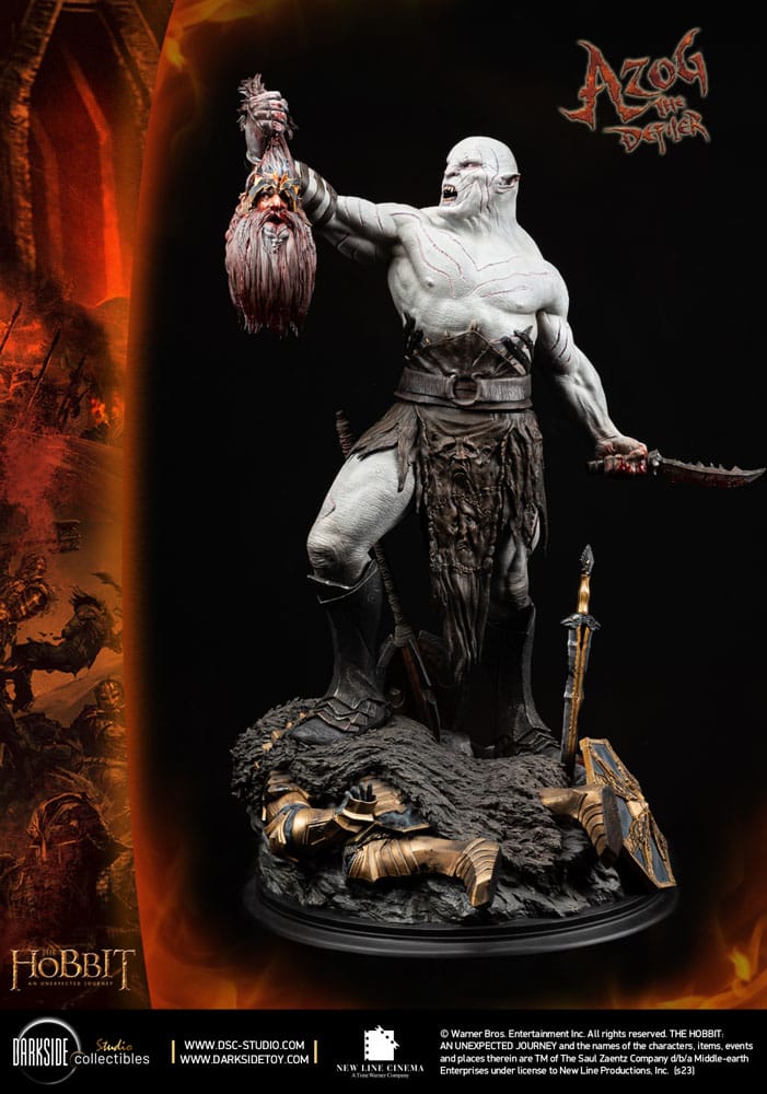 El Hobbit Un Viaje Estatua 1/3 MS Series Azog The Defiler John Howe Signature Edition Edition 90 cm