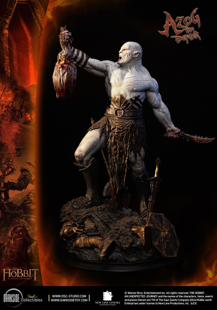 El Hobbit Un Viaje Estatua 1/3 MS Series Azog The Defiler John Howe Signature Edition Edition 90 cm