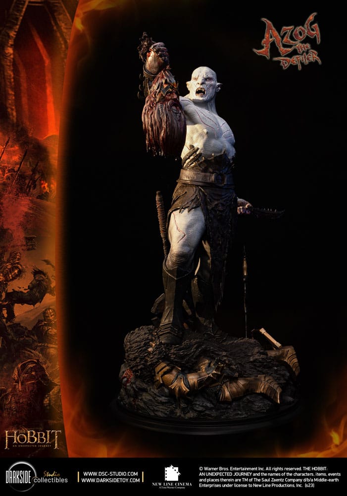 El Hobbit Un Viaje Estatua 1/3 MS Series Azog The Defiler John Howe Signature Edition Edition 90 cm