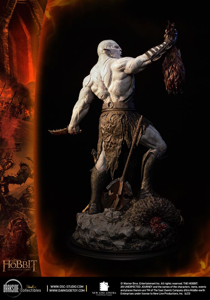 El Hobbit Un Viaje Estatua 1/3 MS Series Azog The Defiler John Howe Signature Edition Edition 90 cm