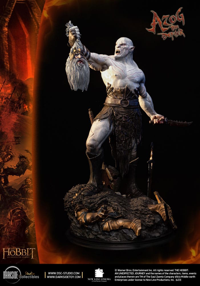 El Hobbit Un Viaje Estatua 1/3 MS Series Azog The Defiler John Howe Signature Edition Edition 90 cm